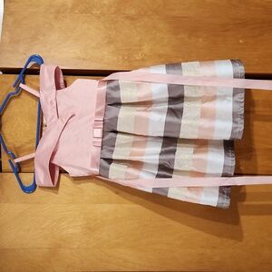 Girls Sparkle in Pink strappy off the shoulder dress size 120 (5/6)